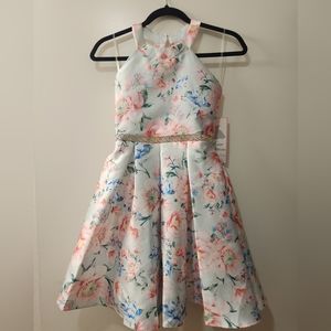 NWT Rare Editions Girls Flower Pastel Baby Blue Formal Dress